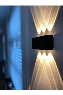 12W Amber Işık Aplik – LED Güçlü Aydınlatma, İç/Dış Kullanım