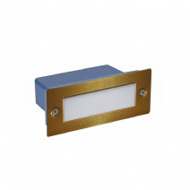 3 Watt Sensörsüz Dikdörtgen Mat Metal Kasa Merdiven Koridor Led Armatür - Gold