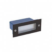 3 Watt Sensörsüz Dikdörtgen Mat Metal Kasa Merdiven Koridor Led Armatür - Siyah