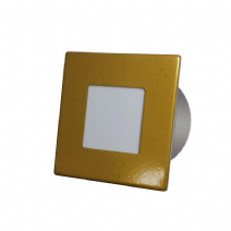 3 Watt Sensörsüz Kare Gold Metal Kasa Merdiven Koridor Led Armatür - Siyah