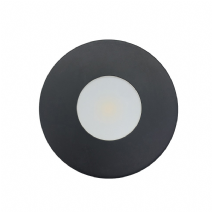 3 Watt Sensörsüz Yuvarlak Gold Metal Kasa Merdiven Koridor Led Armatür - Siyah