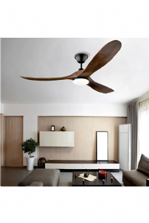 40W LED Tavan Vantilatörü – Kumandalı, 3 Işık Modu, 6 Kademe