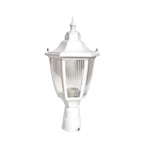 Altıgen Direk Üstü Bahçe Armatürü - Beyaz