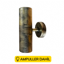 Çift Taraflı İç ve Dış Mekan Armatür Ampuller Dahil - Antik Eskitme