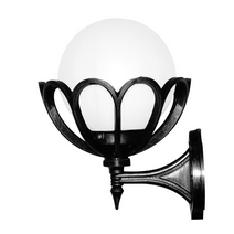 Konsollu Yarım Çiçek Dış Mekan Armatür - Siyah