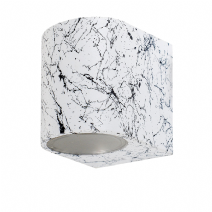 Mermer Desenli Tek Yönlü Dekoratif Duvar Aplik - Beyaz