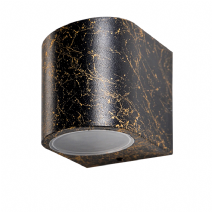 Mermer Desenli Tek Yönlü Dekoratif Duvar Aplik - Siyah Gold