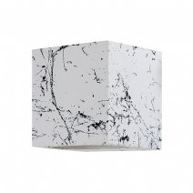 Mermer Desenli Tek Yönlü Kare Dekoratif Aplik - Beyaz