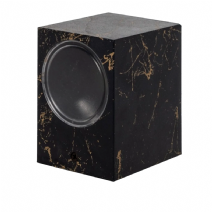 Mermer Desenli Tek Yönlü Kare Dekoratif Aplik - Siyah Gold