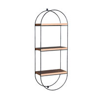 Siyah Metal Aksesuar Rafı Elips - Dikey