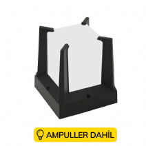 Mugqa Dekoratif Set Üstü Bahçe Armatürü Ampuller Dahil - Siyah