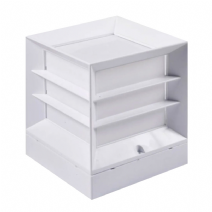 Panjurlu Kare Set Üstü Bahçe Aydınlatma Armatürü - Beyaz