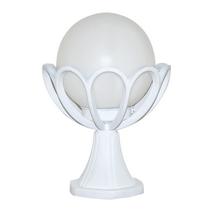 Set Üstü Yarım Çiçek Dış Mekan Armatür - Beyaz