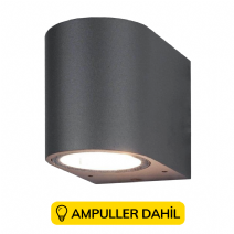 Tek Yönlü Dekoratif Aplik Ampuller Dahil - Antrasit
