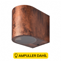 Tek Yönlü Dekoratif Aplik Ampuller Dahil - Bakır