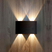 U2 Uranüs Işık Süzmeli Çift Yönlü Kendinden Ledli Aplik - Siyah