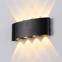 U4 Uranüs Işık Süzmeli Çift Yönlü Kendinden Ledli Aplik - Siyah