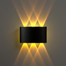 Uranüs Işık Süzmeli Çift Yönlü Kendinden Ledli Aplik - Siyah