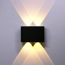 Uranüs Mini Işık Süzmeli Çift Yönlü Kendinden Ledli Aplik - Siyah